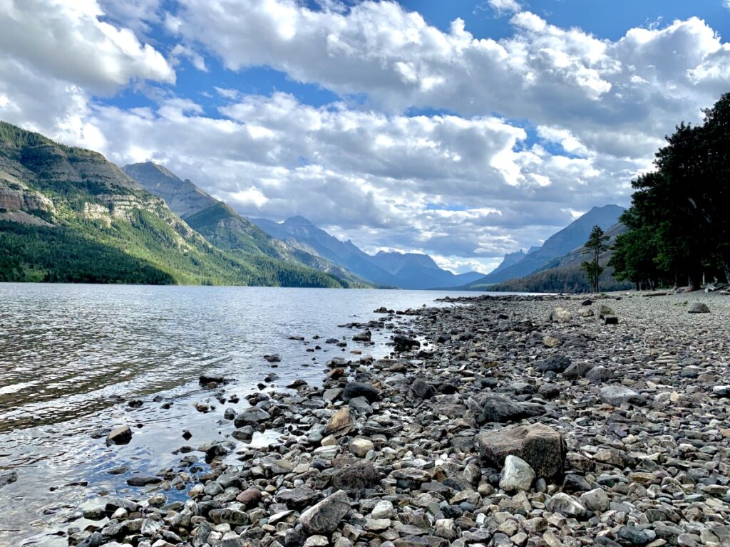 Shore of Upper Waterton Lake