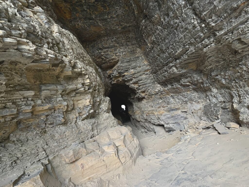 Cave at Crypt Lake hike - Waterton Lakes National Park