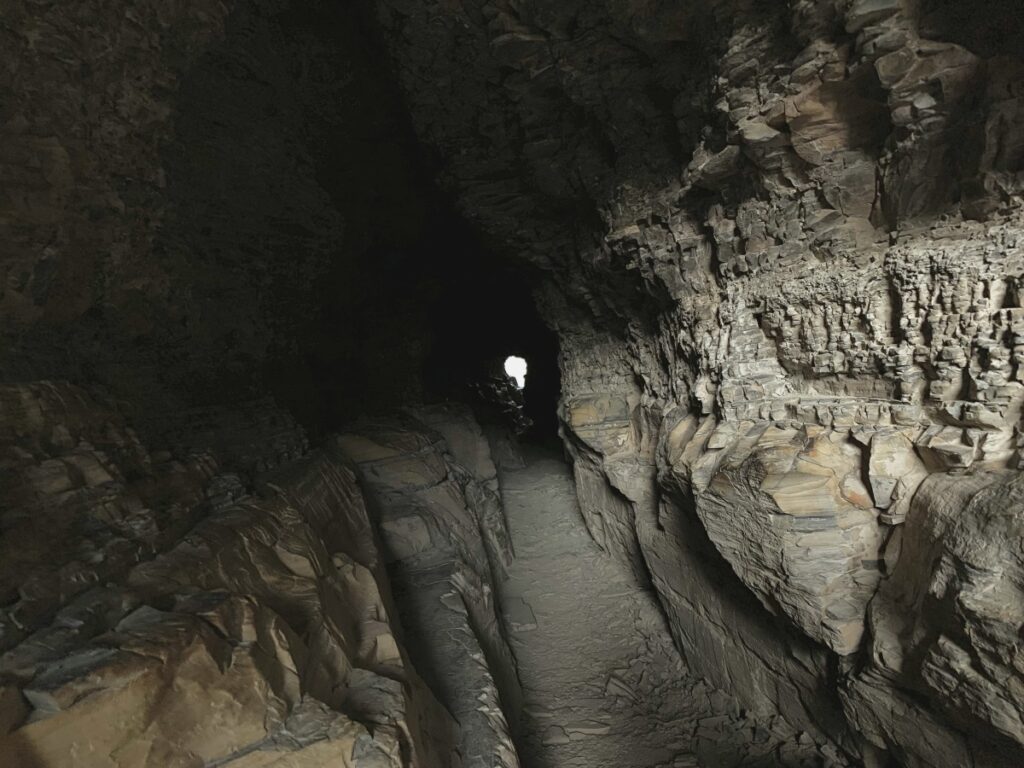 Cave at Crypt Lake hike - Waterton Lakes National Park