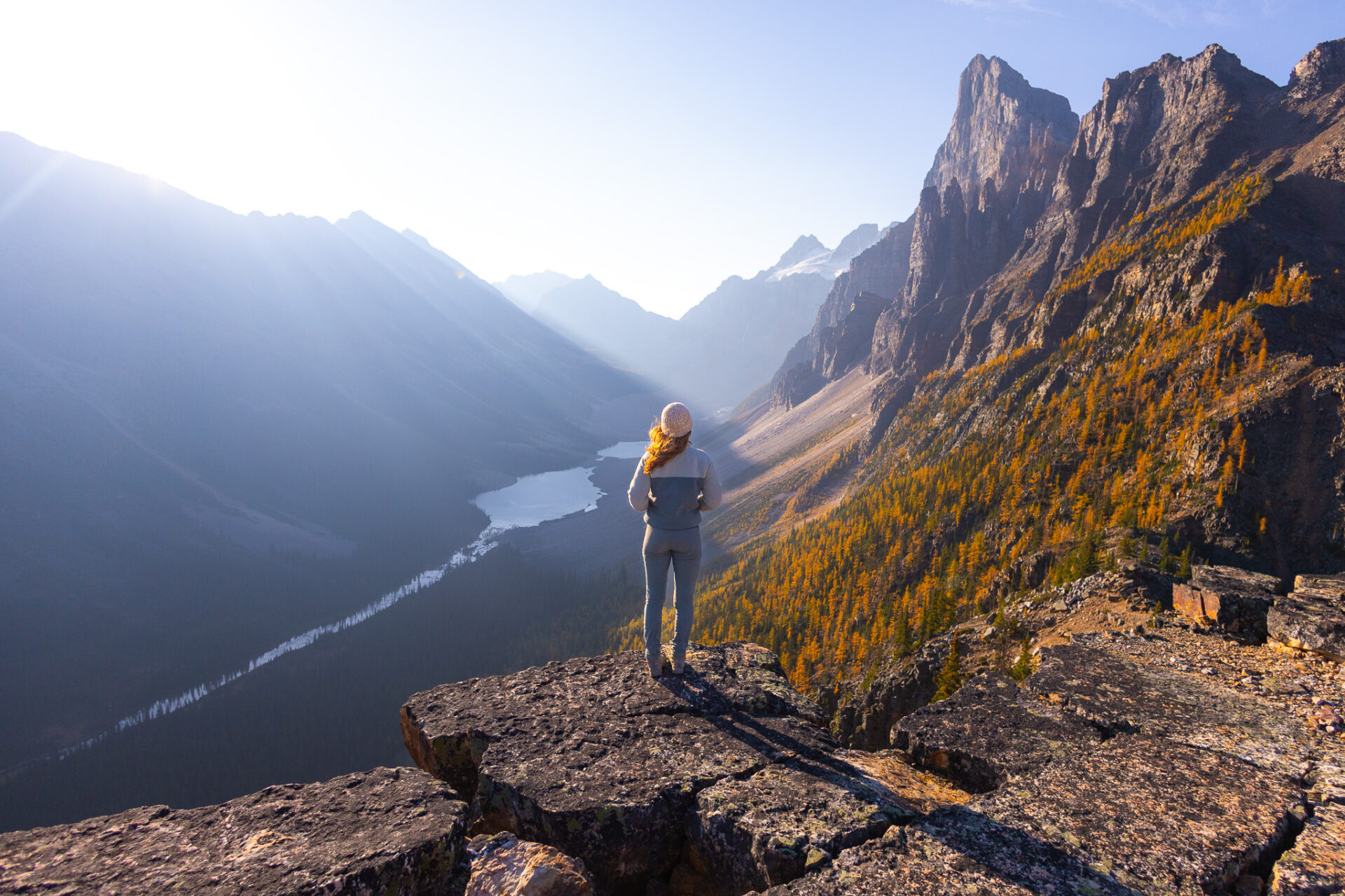Consolation Lakes at sunrise from Tower of Babel Summit