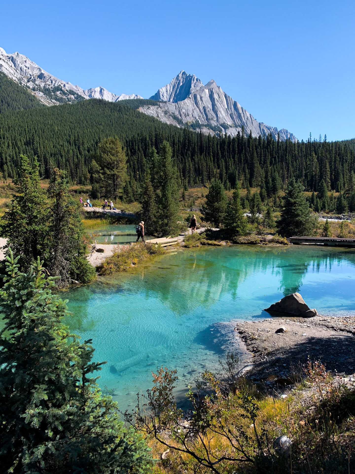 Easy Banff hikes with waterfalls 