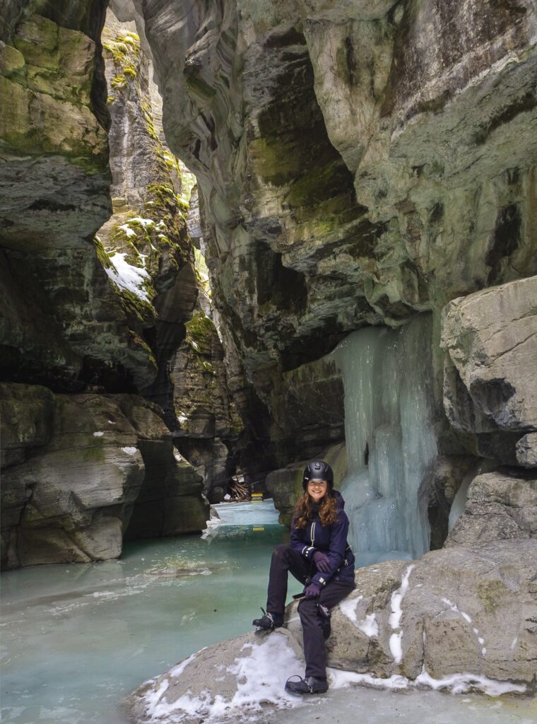 Maligne Canyon in winter, Jasper National Park