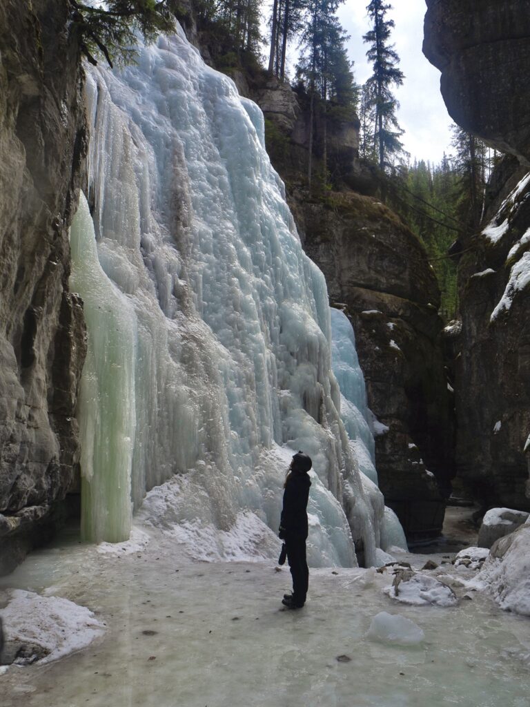 Maligne Canyon in winter, Jasper National Park