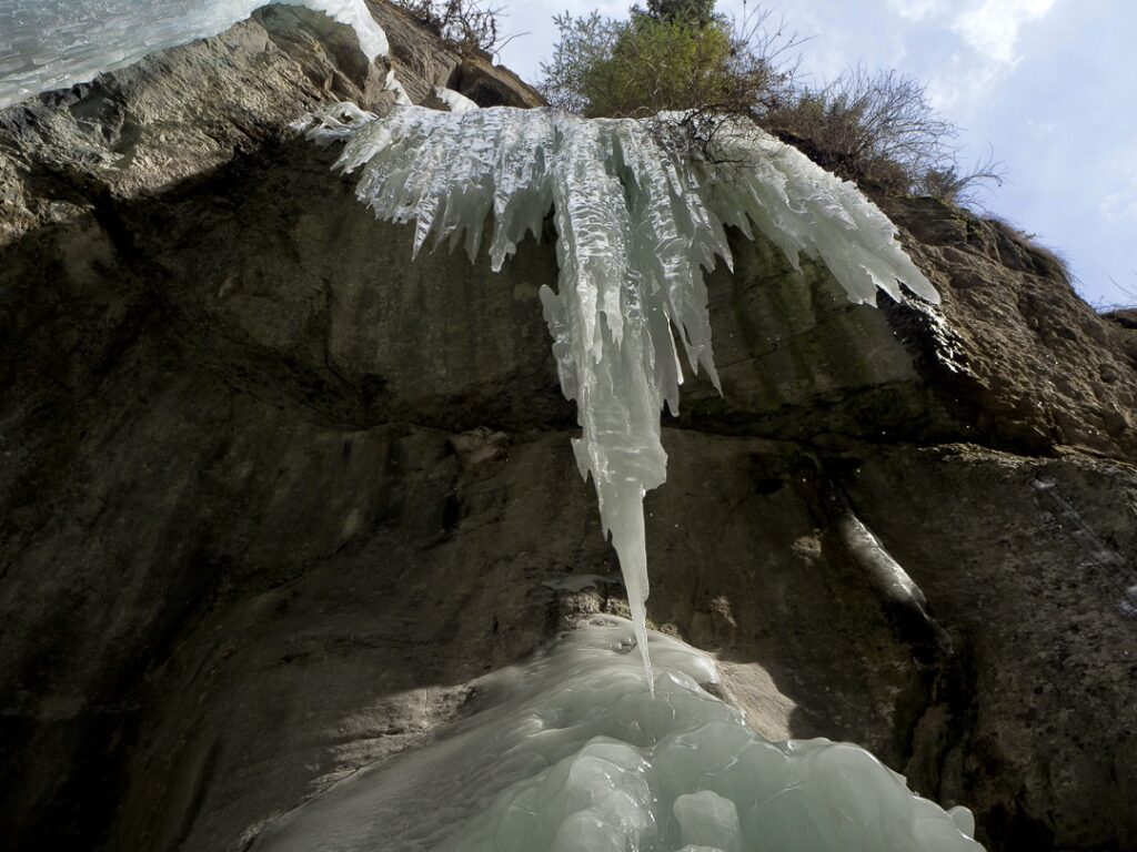 Maligne Canyon in winter, Jasper National Park