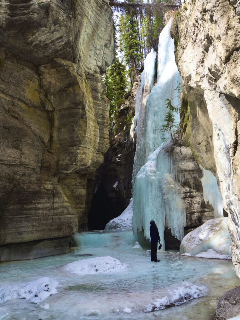 Maligne Canyon in winter, Jasper National Park