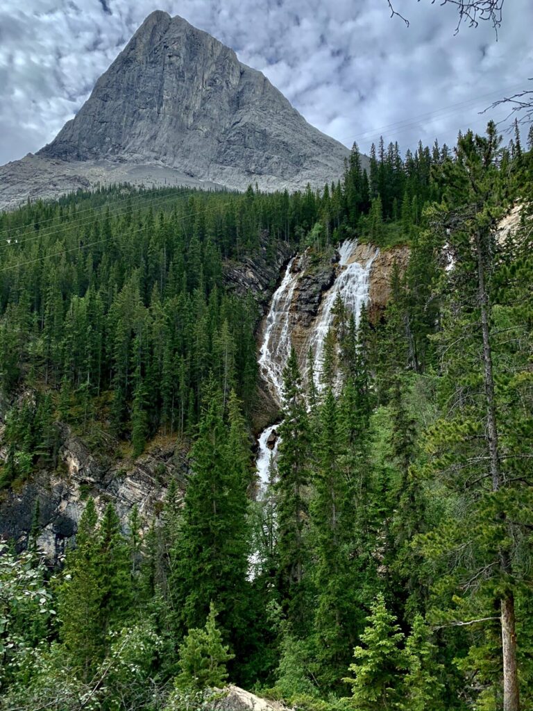 Grassi Lakes waterfall