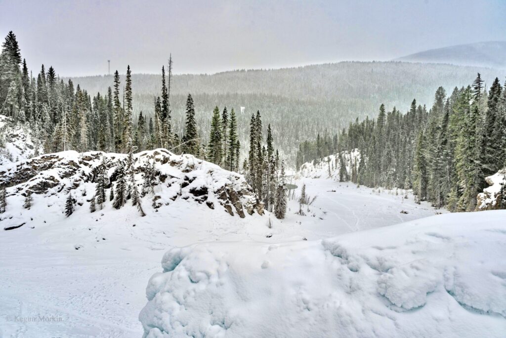 Wapta Falls in winter 