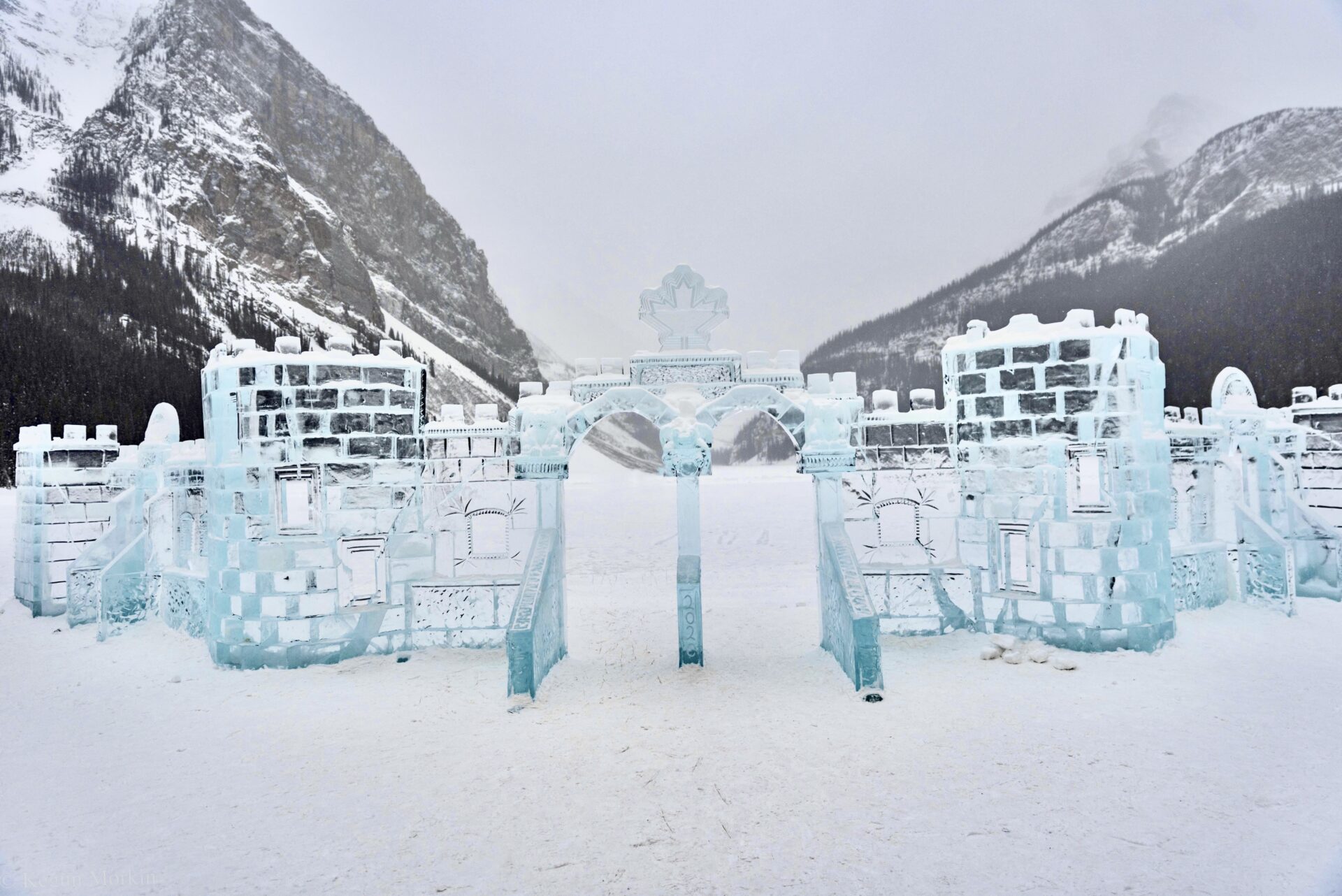 Ice sculptures at Lake Louise 