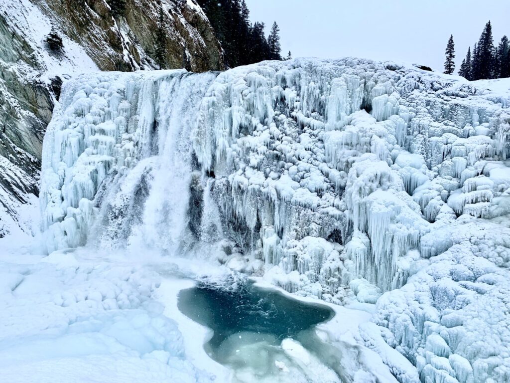 Wapta Falls in winter 