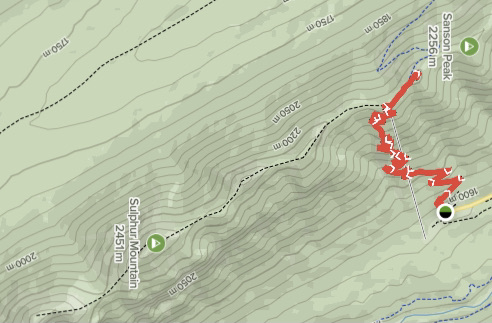 Sulphur Mountain Traverse Route - off the beaten path hikes in banff