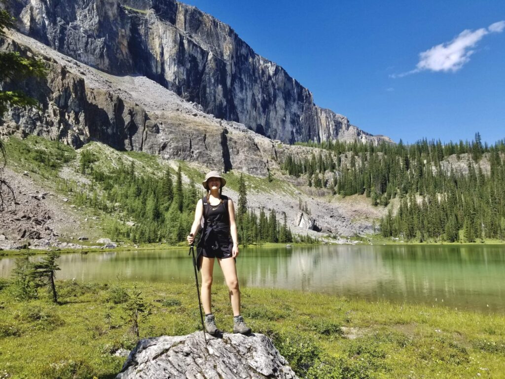 Tower Lake on the Rockbound Lake hike & Castle Mountain - Banff