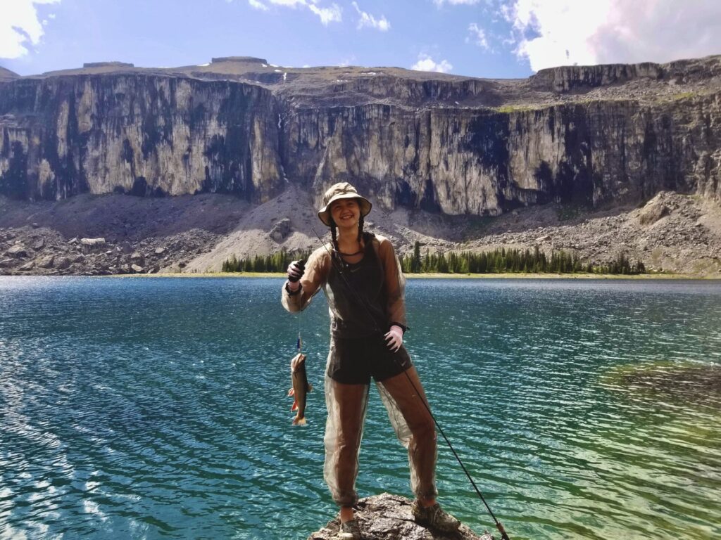 Fishing at Rockbound Lake, Banff