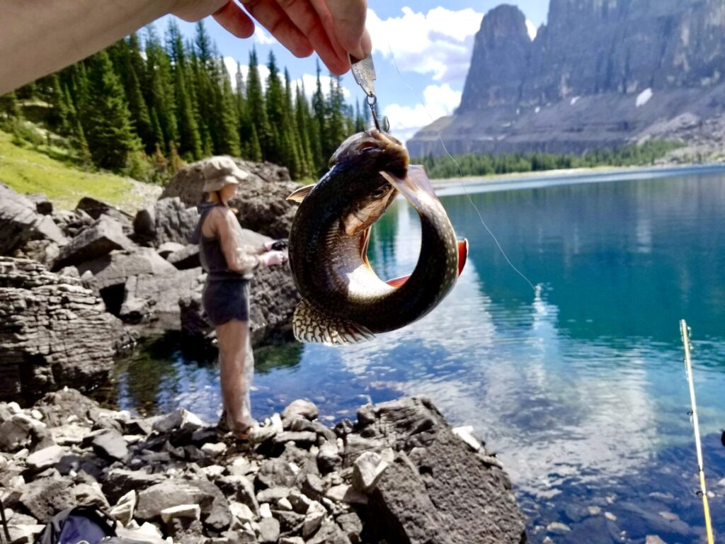 Fishing at Rockbound Lake, Banff