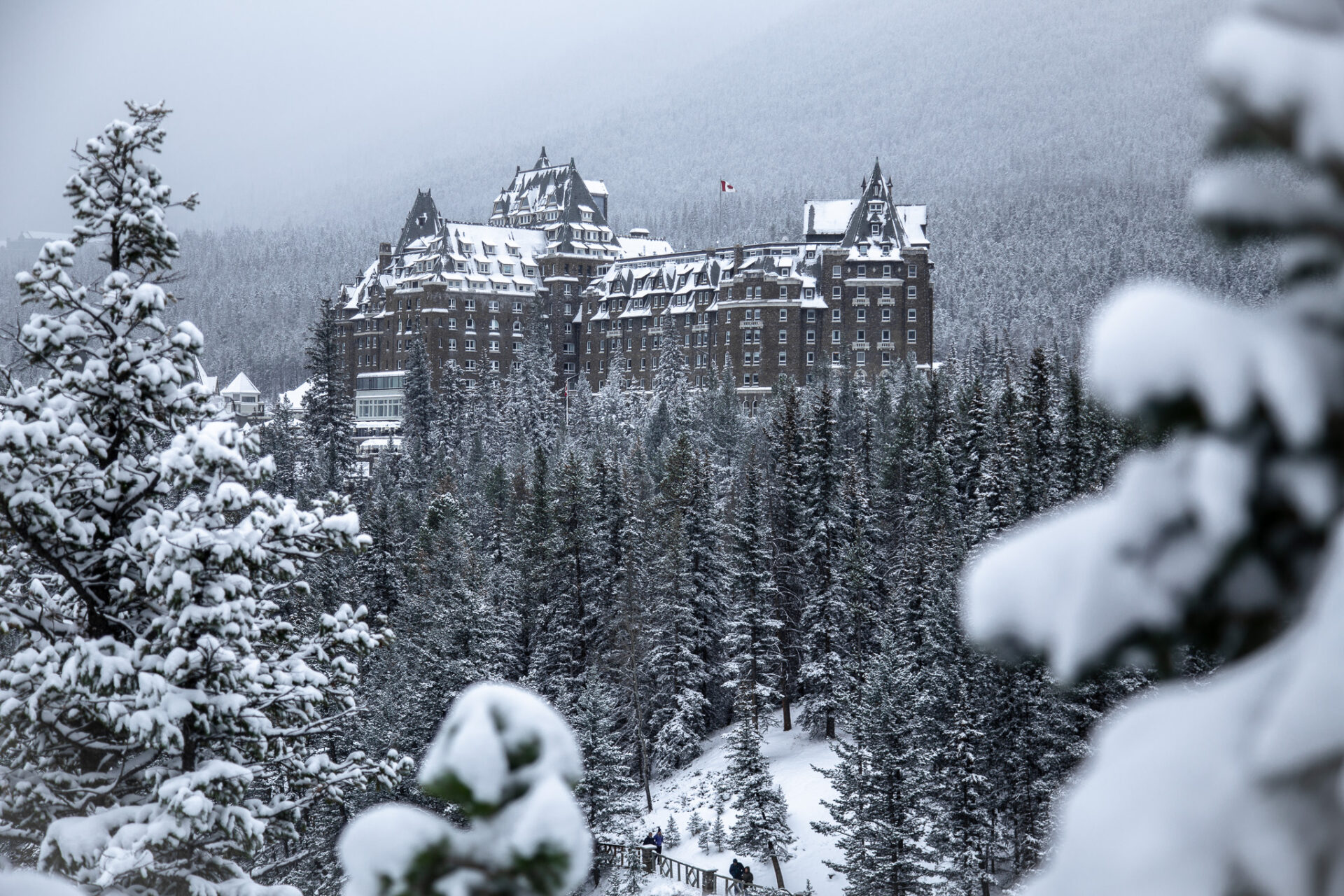 Surprise Corner in winter - winter photos in Banff 