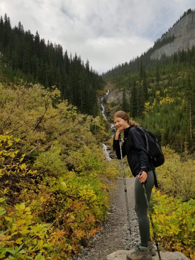 Waterfall on the Mount Bourgeau hike in Banff