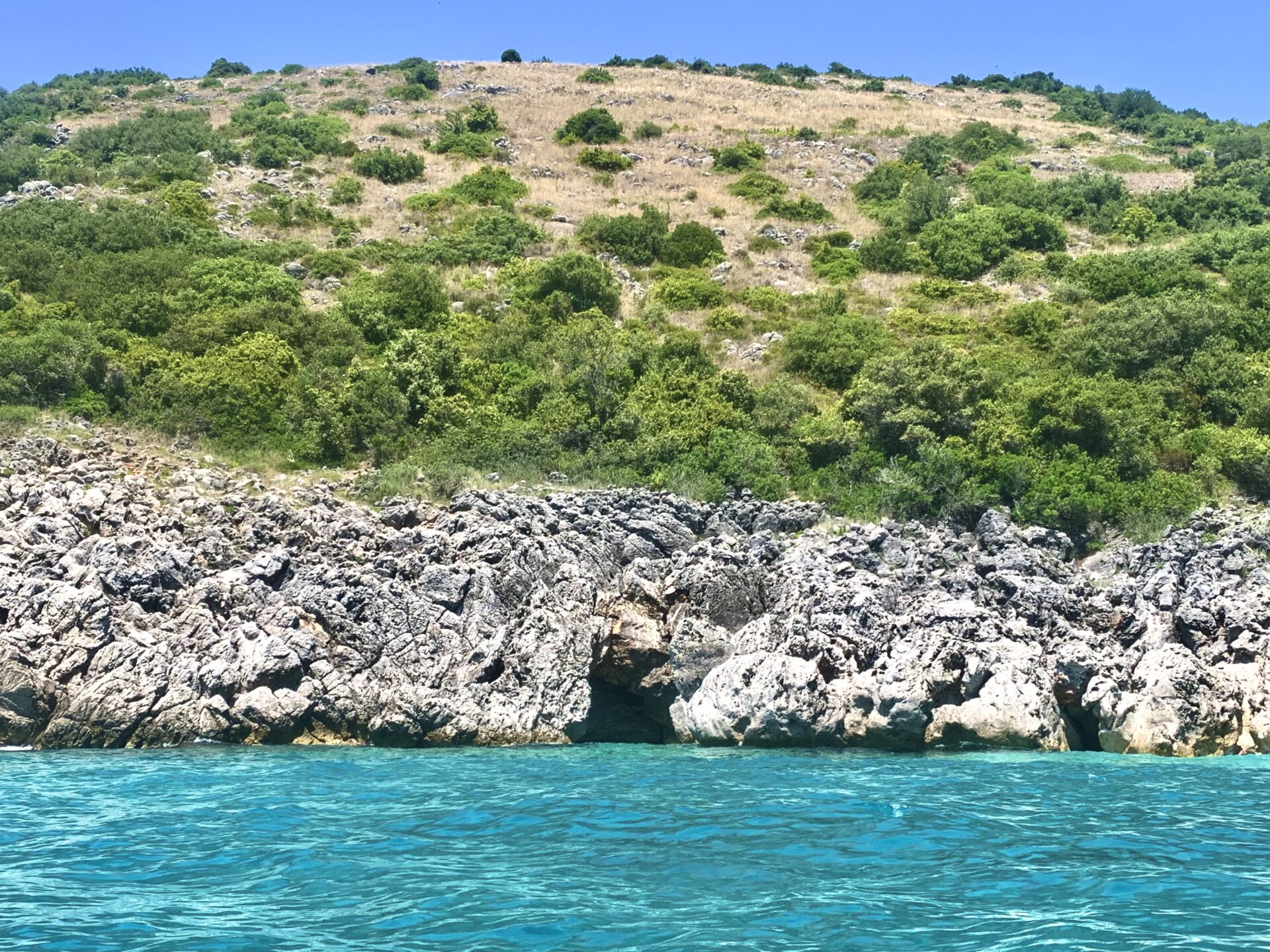 Cave along the Albanian Riviera 