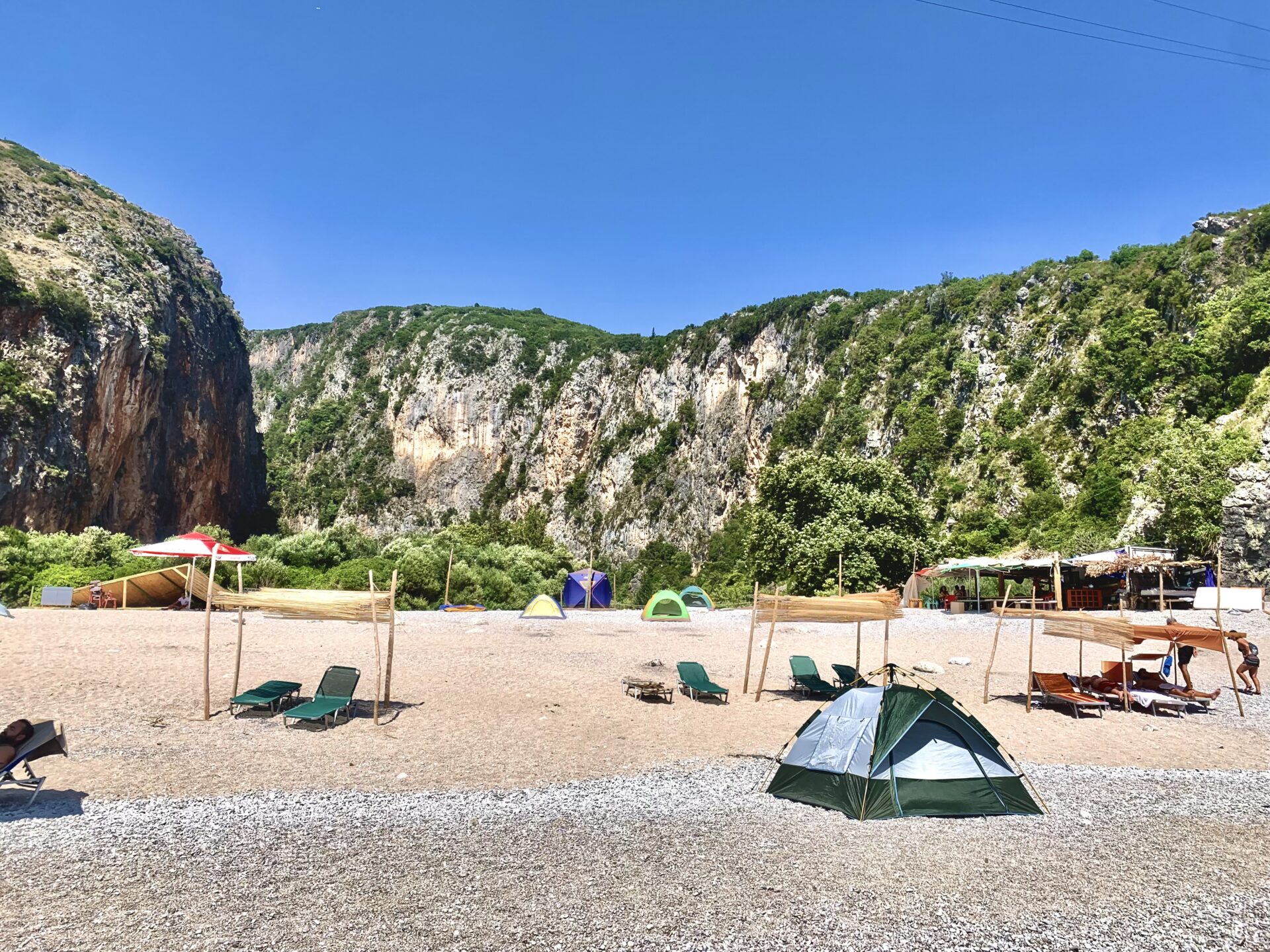 Free camping at Gjipe beach