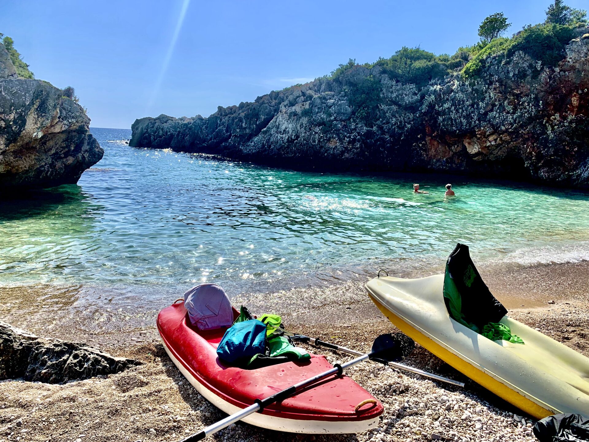 Aquarium beach: Himara to Gjipe kayak excursion