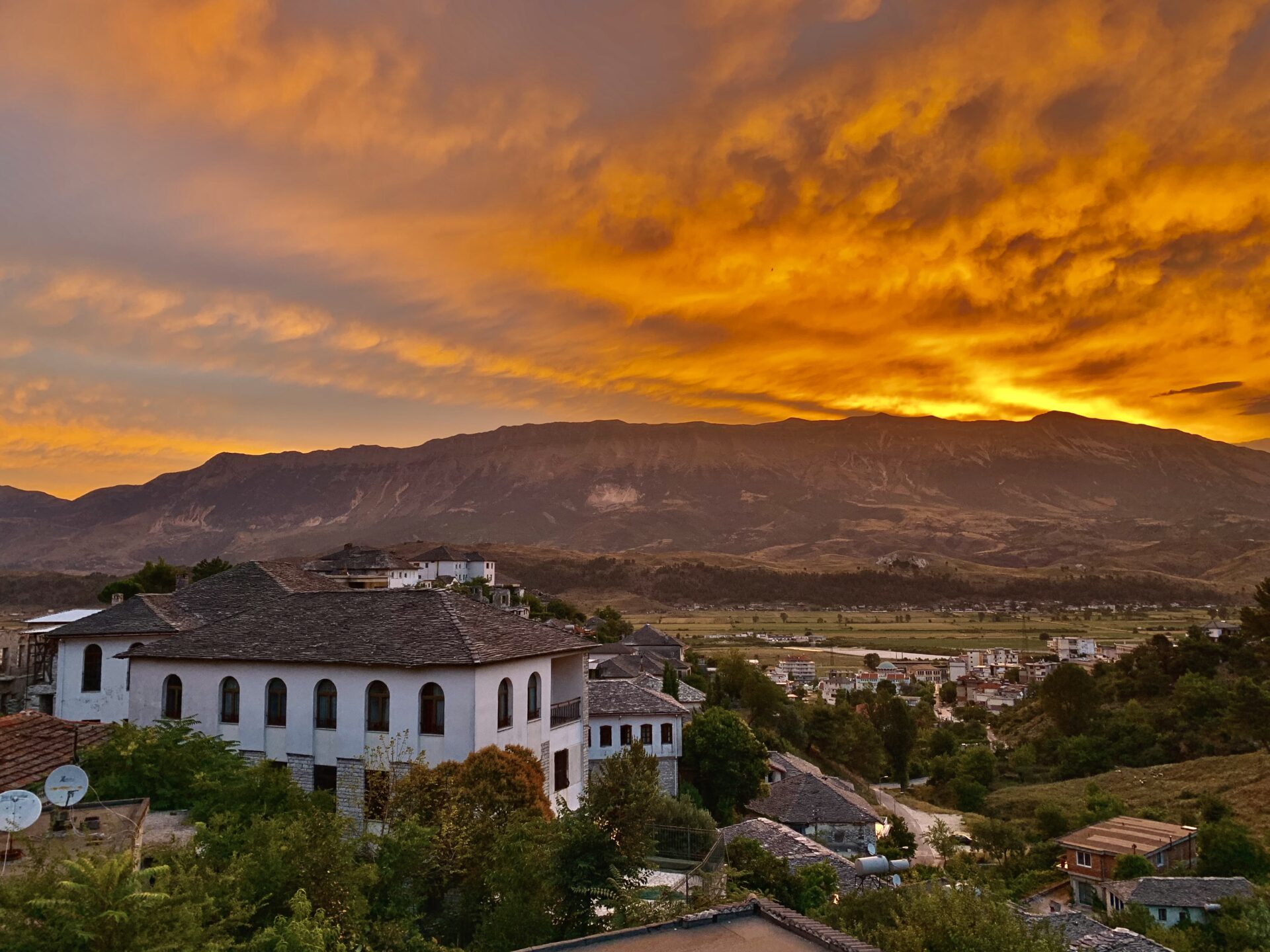 Sunrise over Gjirokaster 