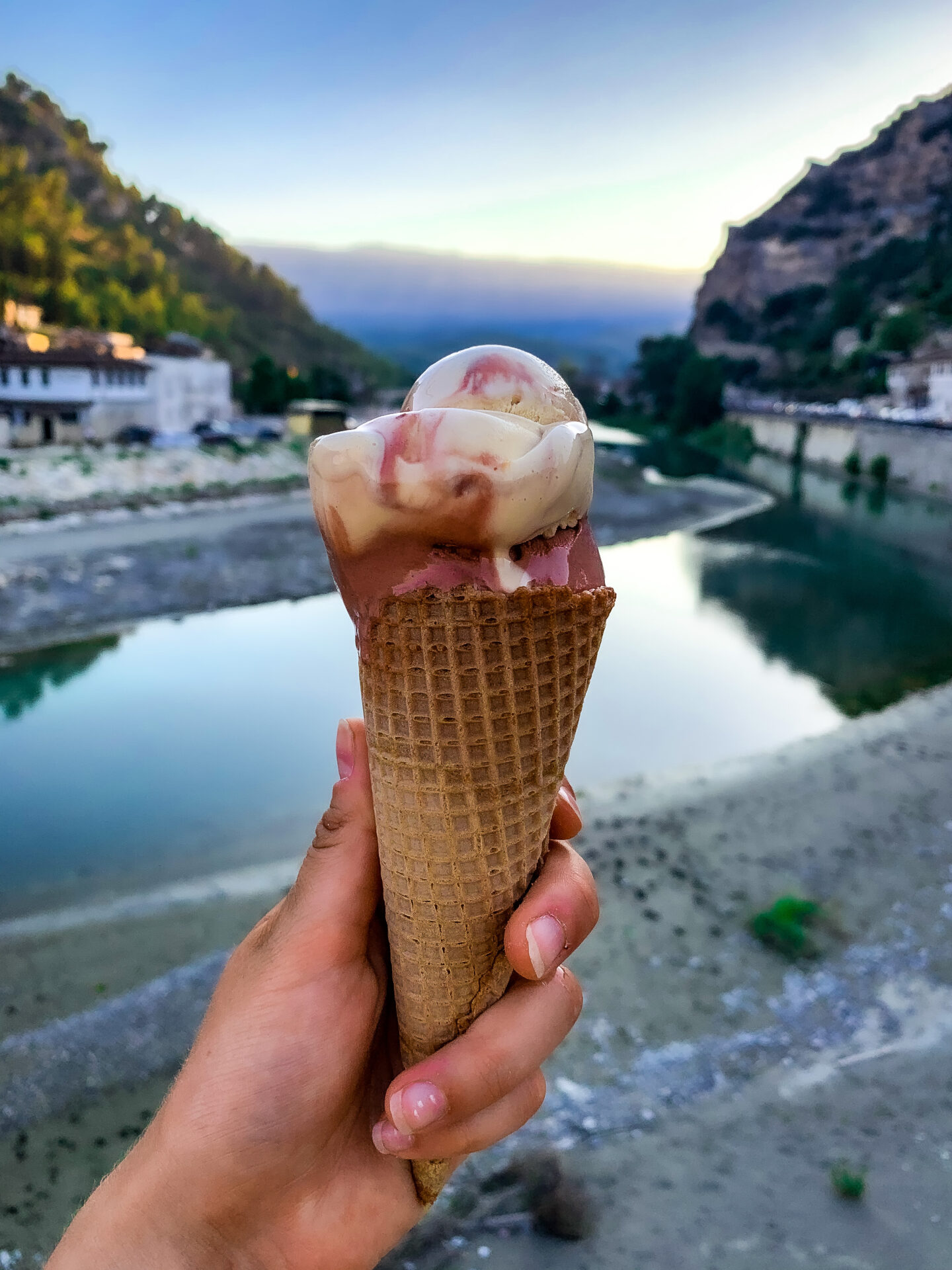 The BEST ice cream in Albania is in Berat!