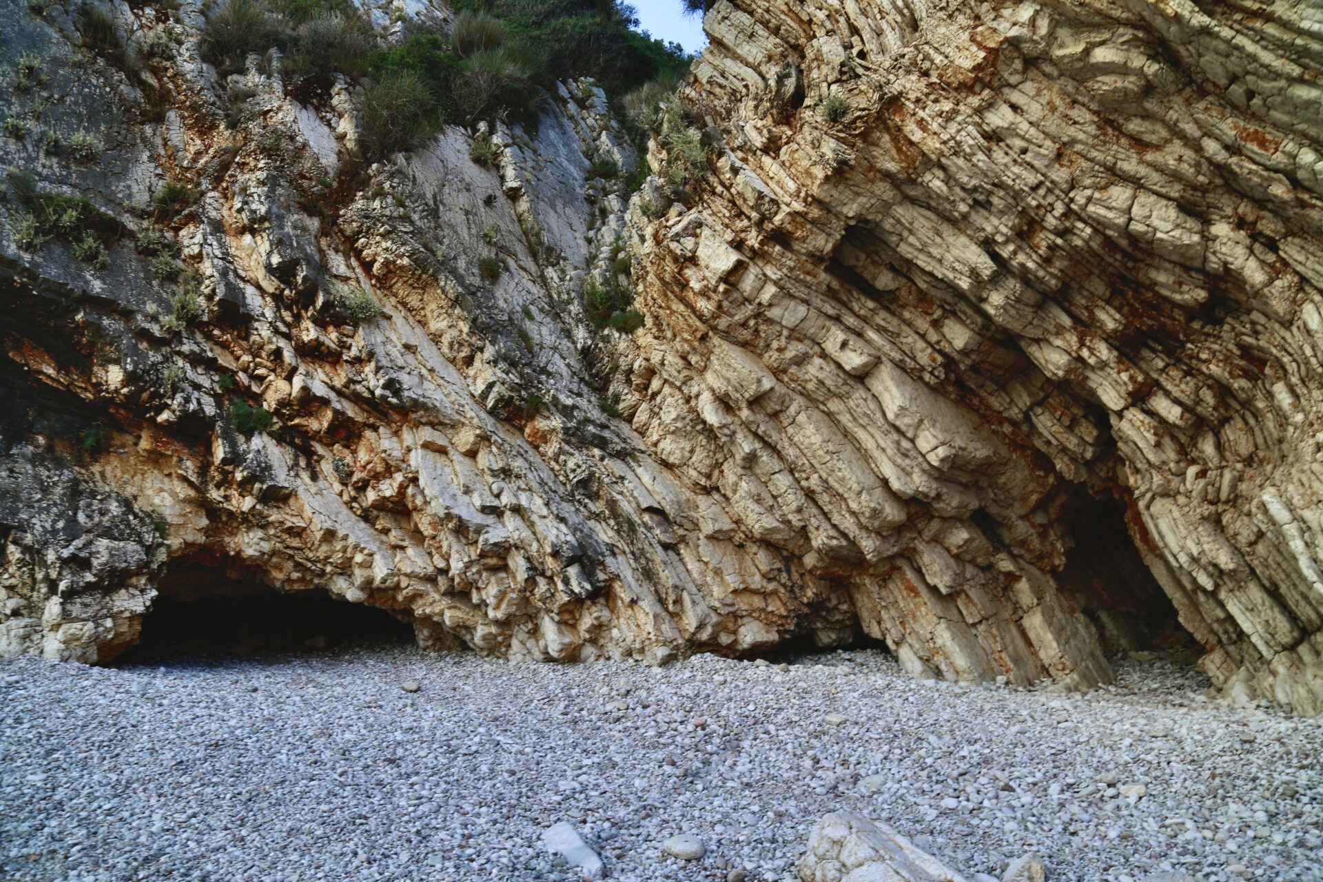 Caves at Filikuri beach, Albania