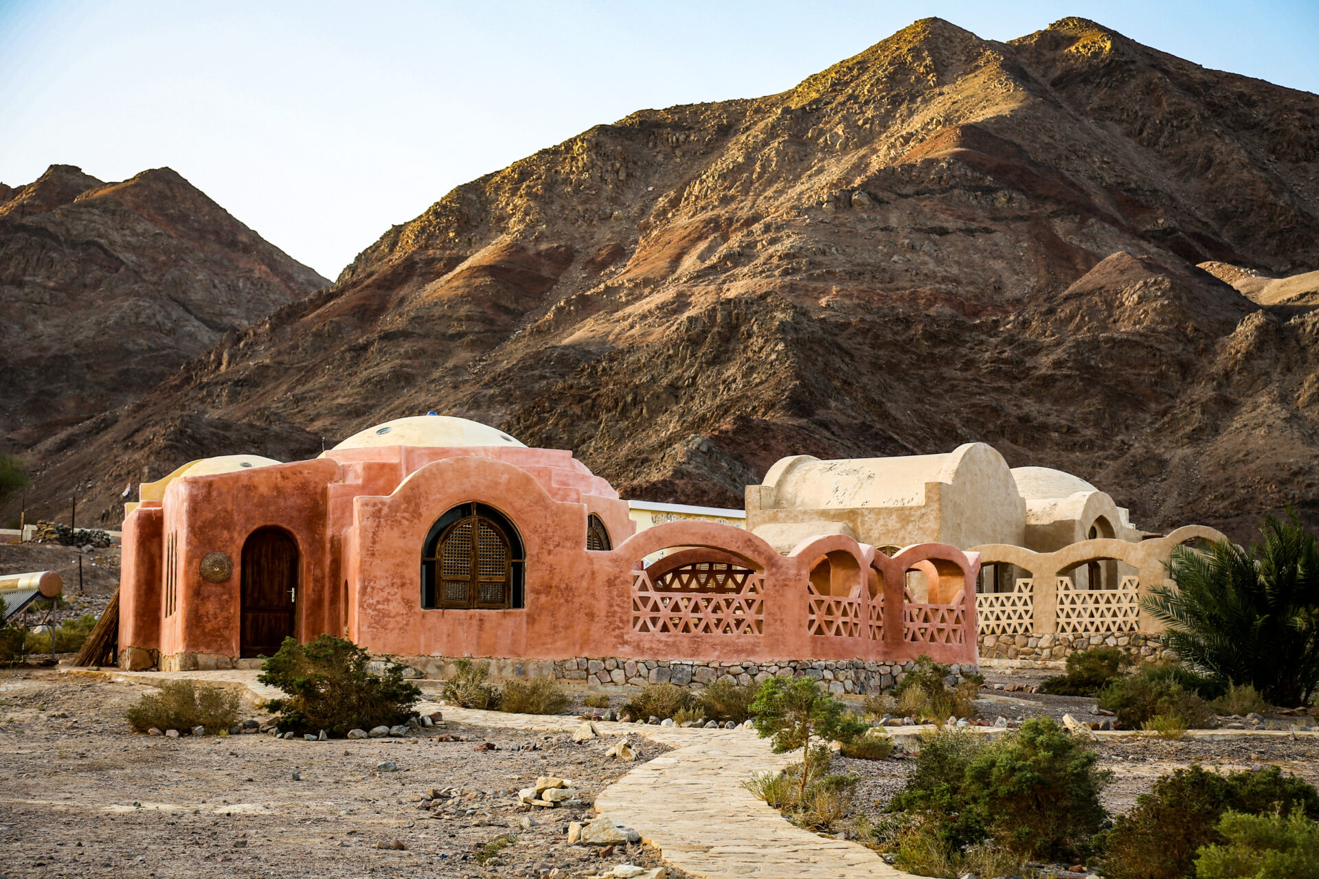mud brick beach huts in Nuweiba, Sinai