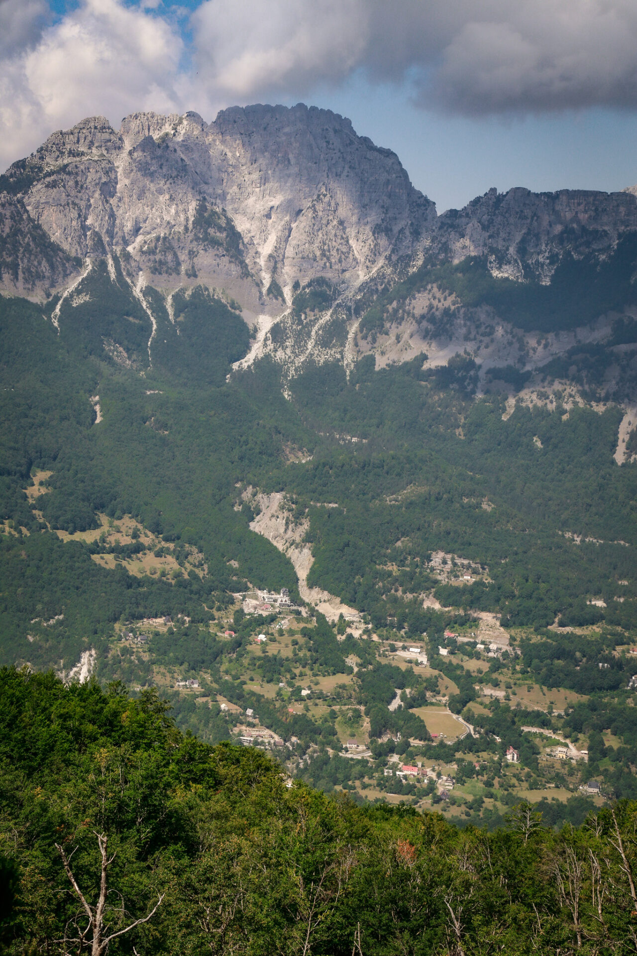 Valbona to Theth hike overlooking Theth