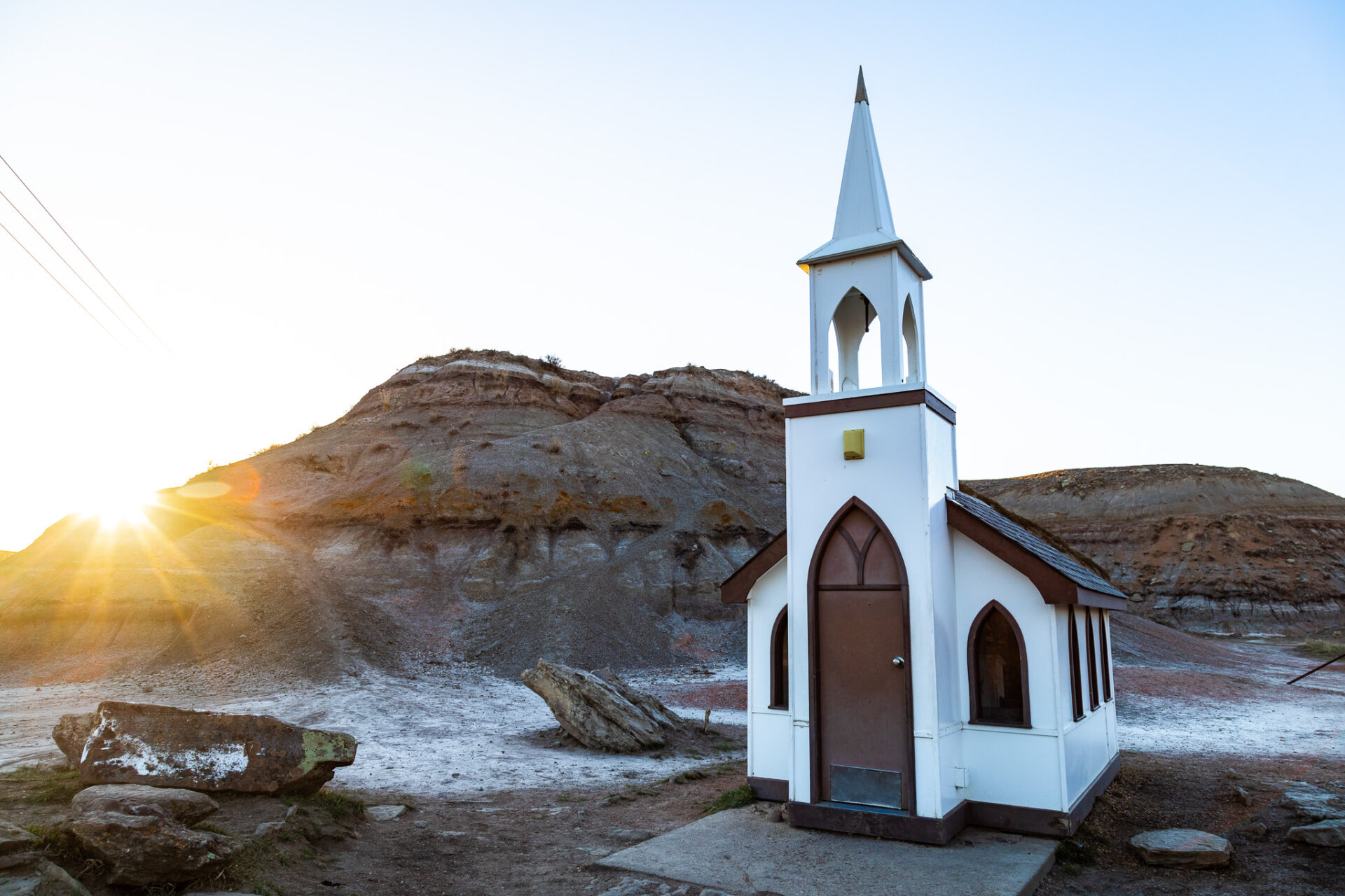 Drumheller little church - one of the best things to do in Drumheller 