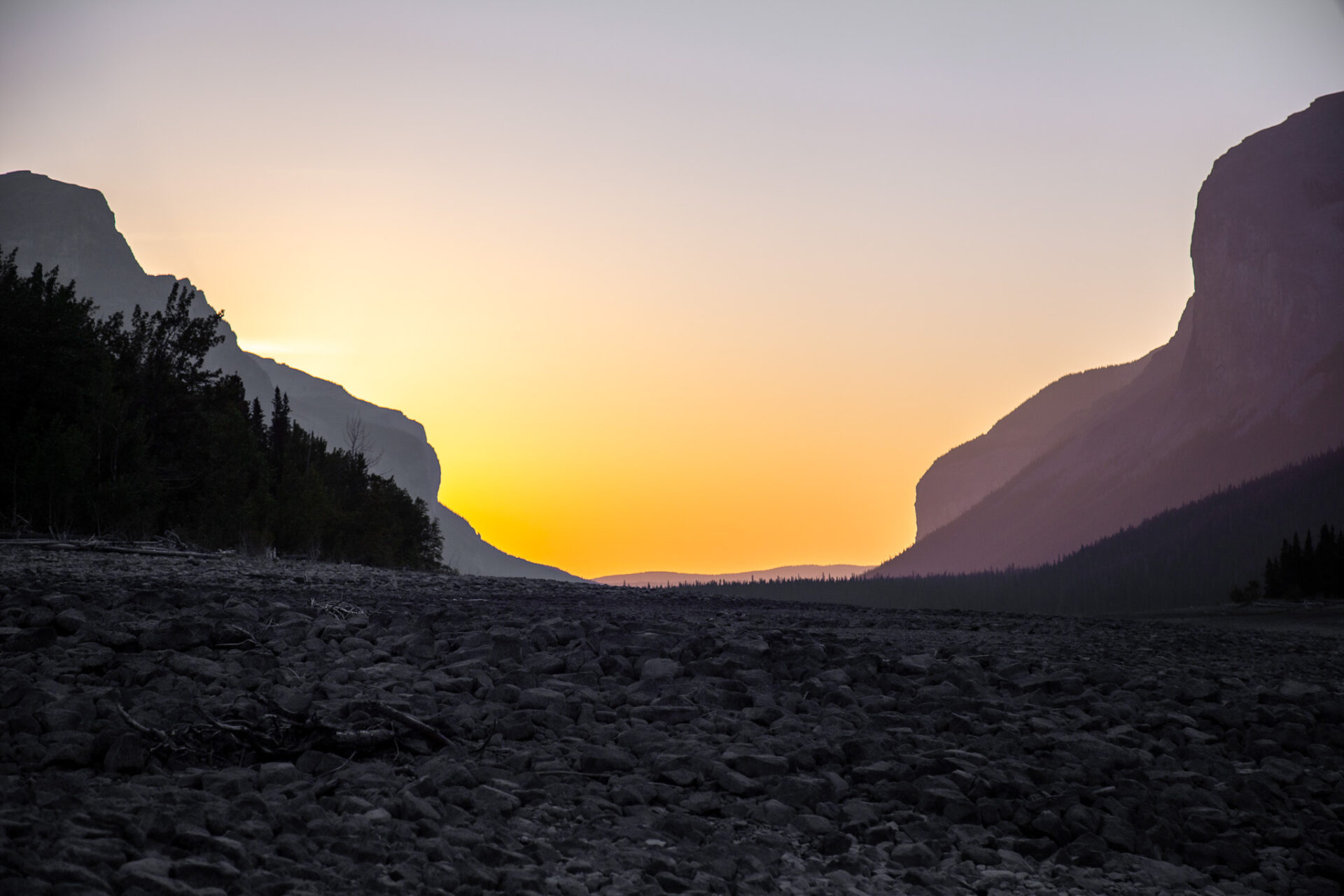 Devil's Gap from the Lake Minnewanka Backpacking Trail 