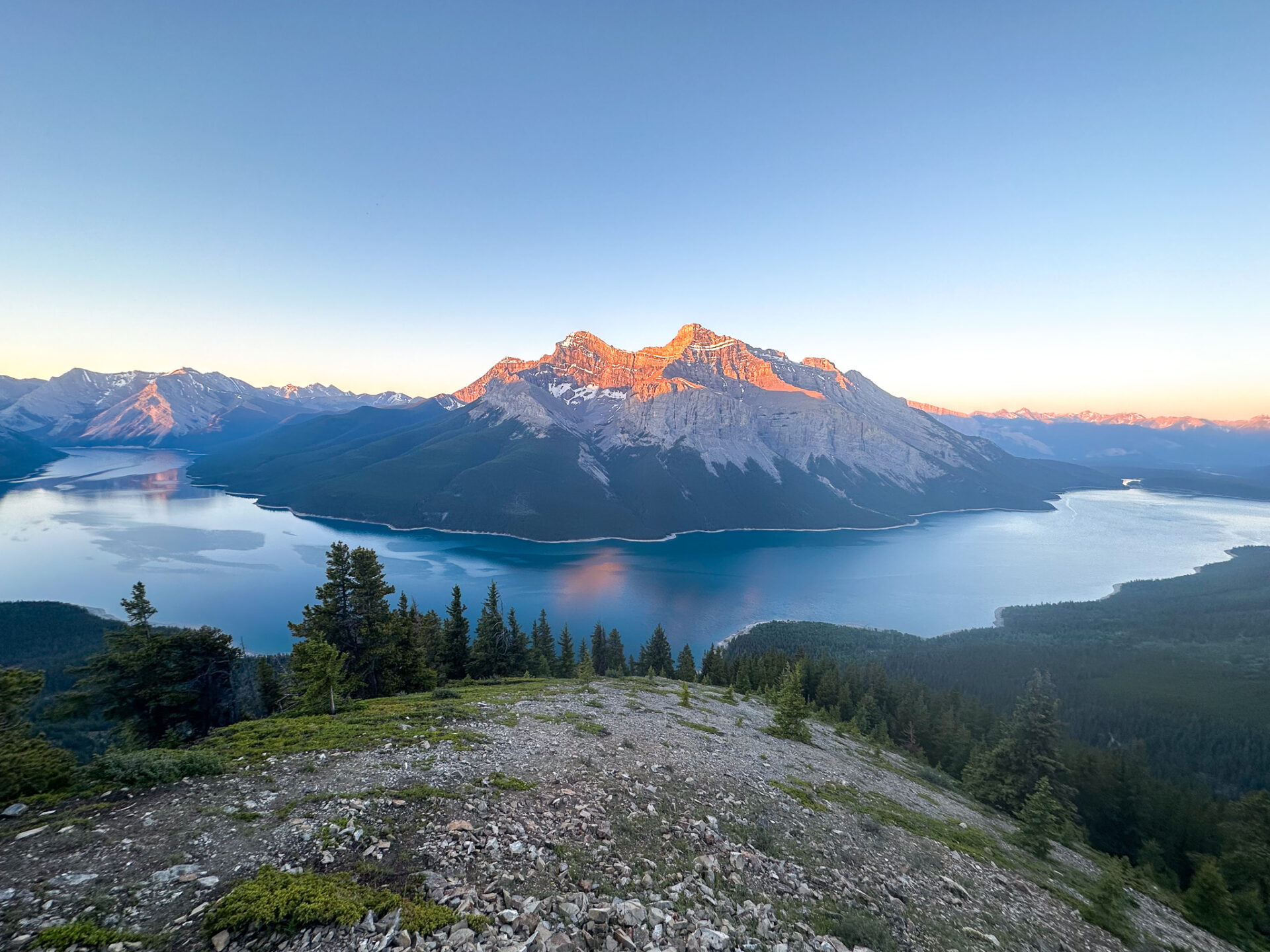 Sunrise is the best time to hike Aylmer Lookout in Banff