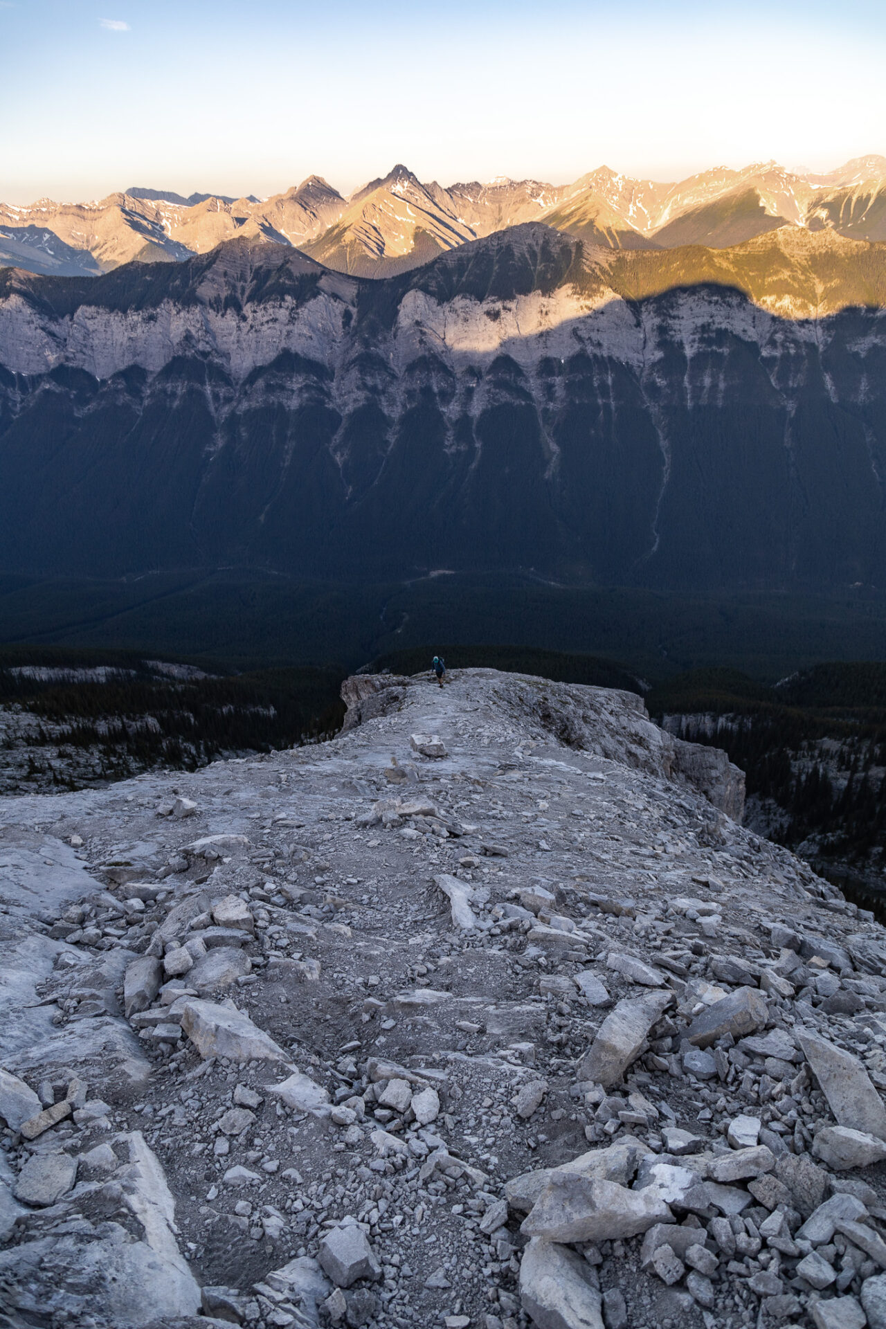 Mount Rundle Dragons Back from above 