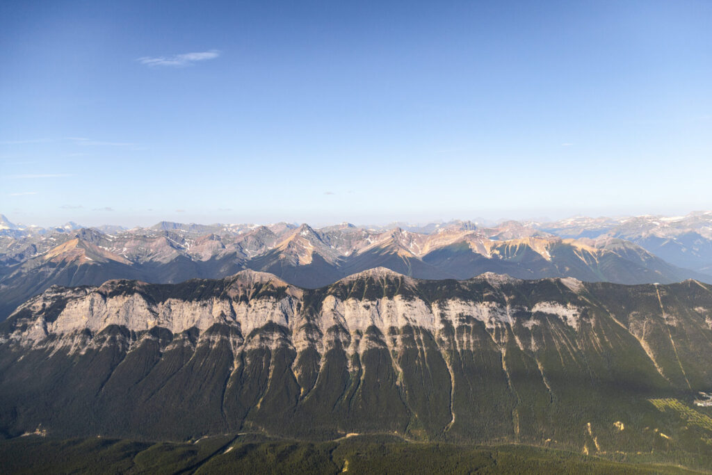 Mount Rundle summit overlooking Sulphur Mountain