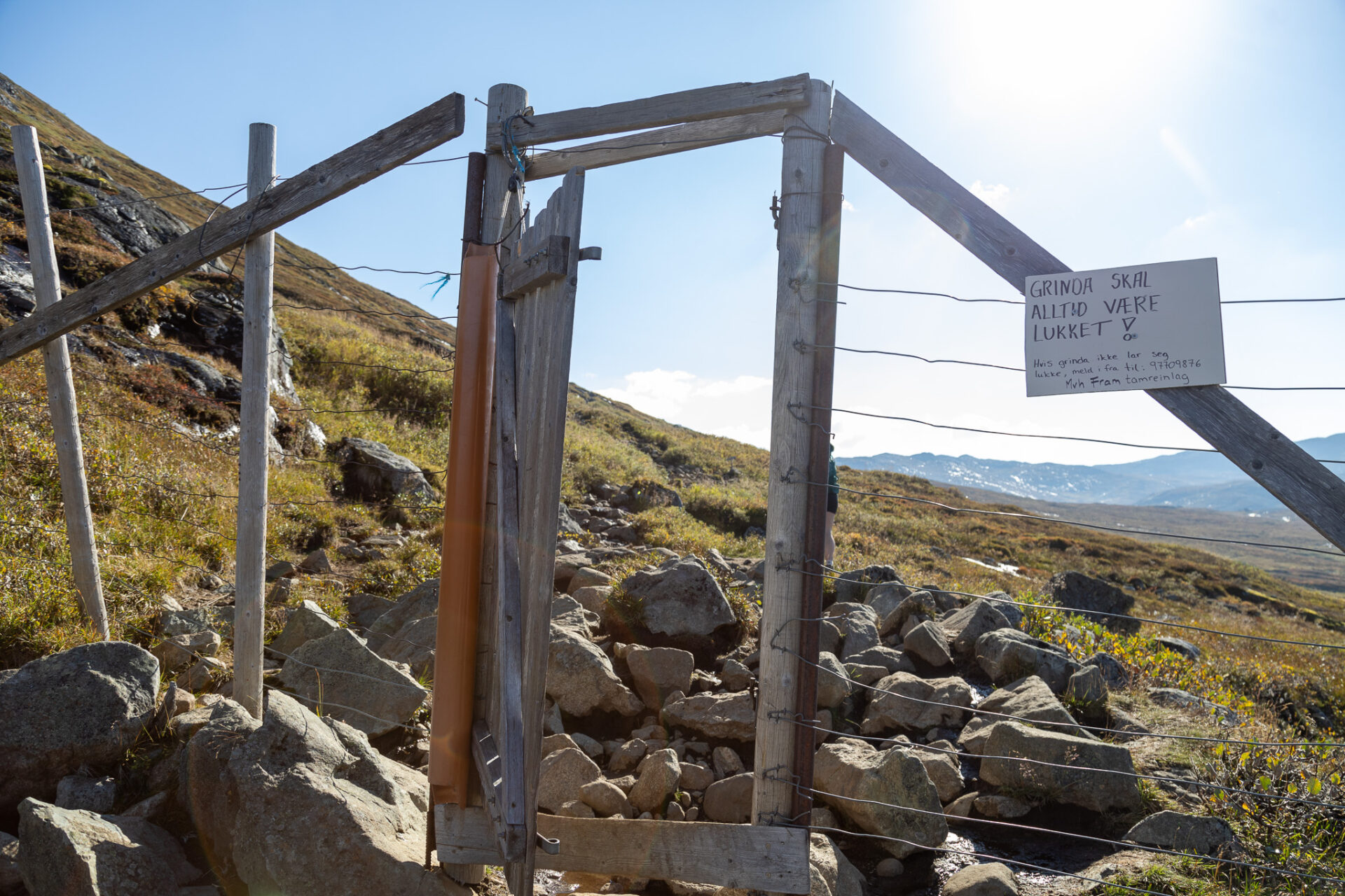 Gate along Bitihorn hike