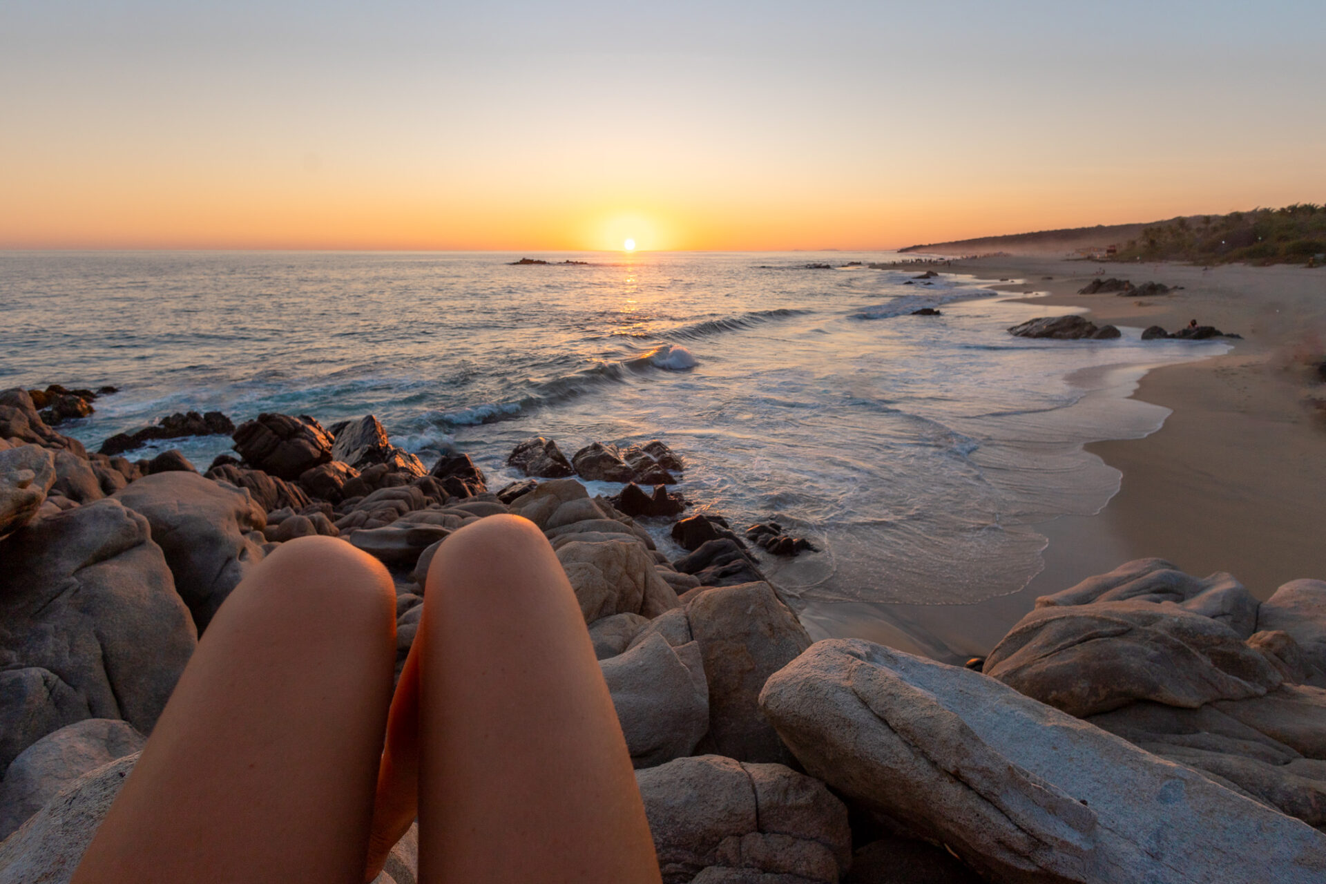 Best sunset spots in Puerto Escondido - Playa Bacocho sunset