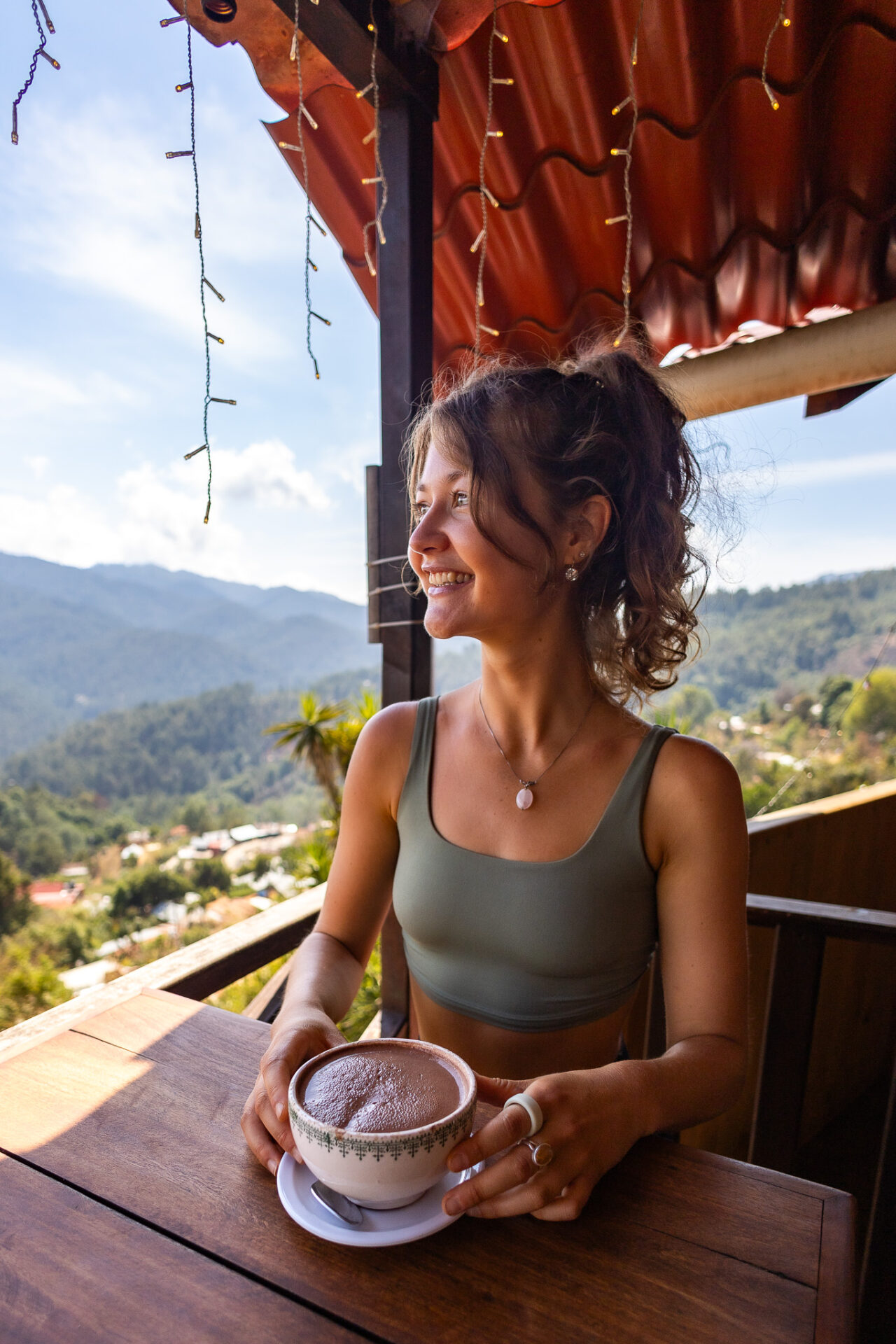 San Mateo Río Hondo hike - San Mateo cafe and cacao agua - San Mateo town with balcony - cafe el rancho
