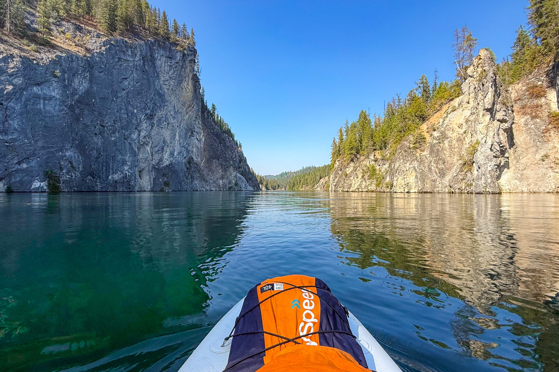 Floating the Pend Oreille River on a SUP - Metaline Falls. Portage Park to Boundary Dam boat launch