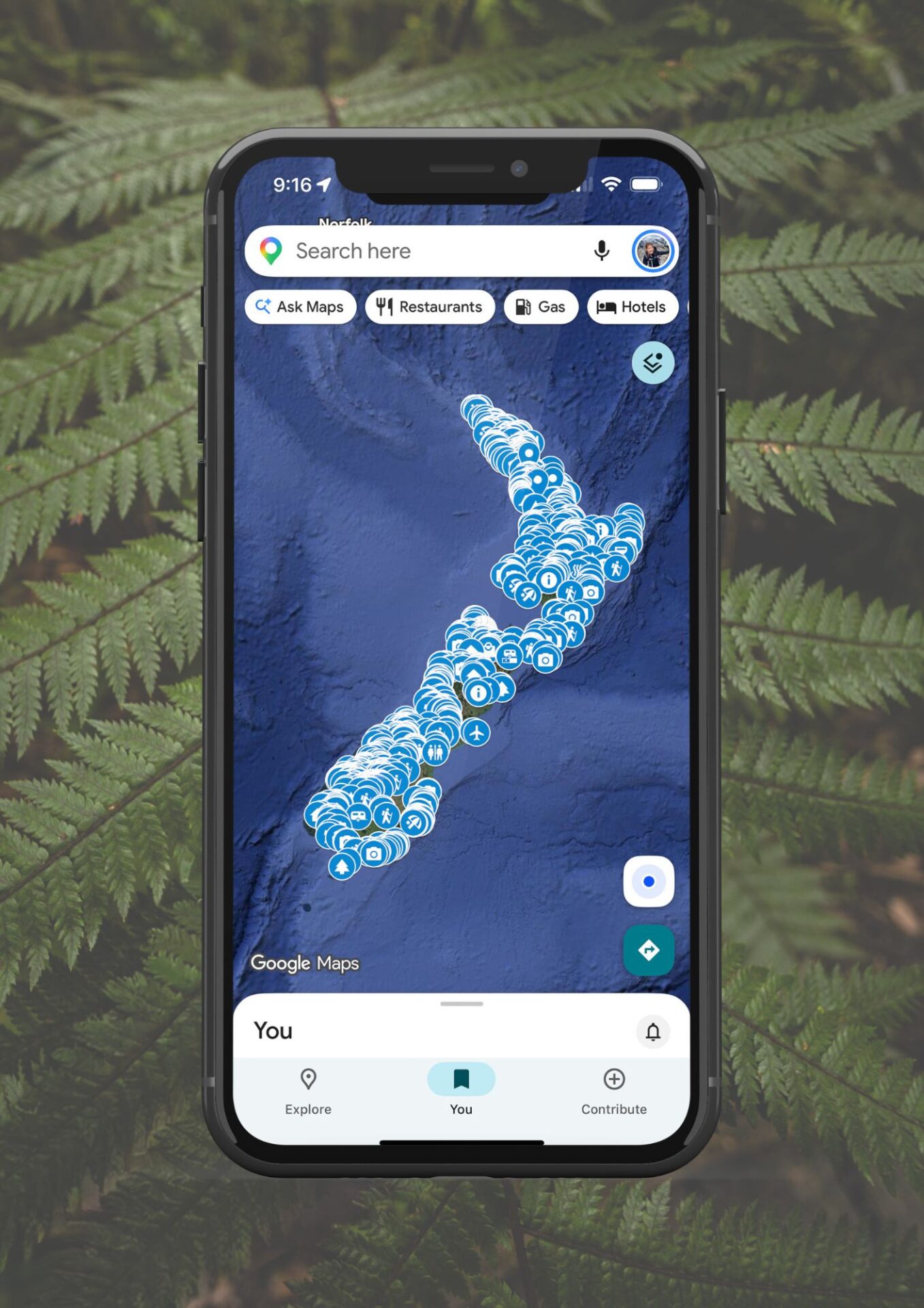 Interactive New Zealand Road trip map