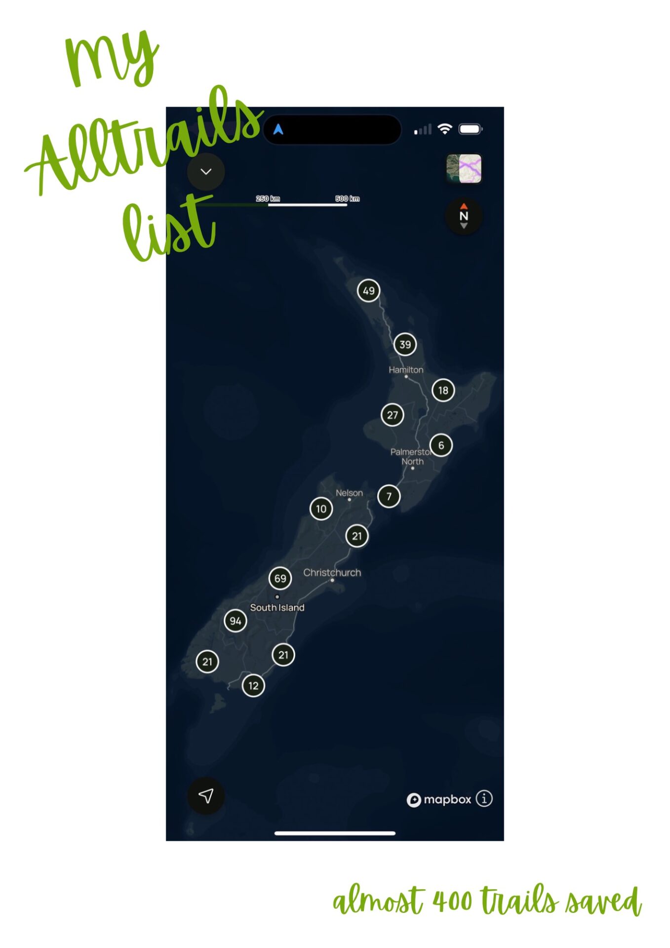 New Zealand Map + Alltrails List - Image 2